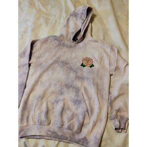 Obey Rose Pullover Hoodie Women's Small Sweatshirt missing drawstrings